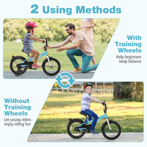 16-Inch Kids Bike for 4-7 Years Old Children Bicycle with Training Wheels view 7