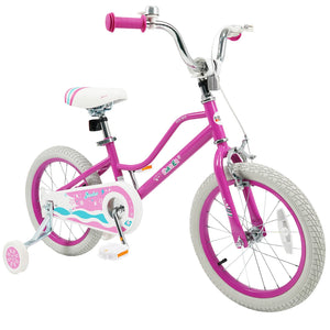 16 Inch Kids Bike for Aged 3-8 Years Old with Adjustable Handlebar Pink- Starlight Wave