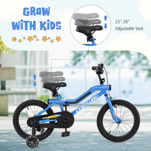 Patented 16 Inch Kids Bike LED Lighted Adjustable with Training Wheels for 4-7 Years Old Kids-16 inches view 5