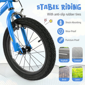 Patented 16 Inch Kids Bike LED Lighted Adjustable with Training Wheels for 4-7 Years Old Kids-16 inches view 7