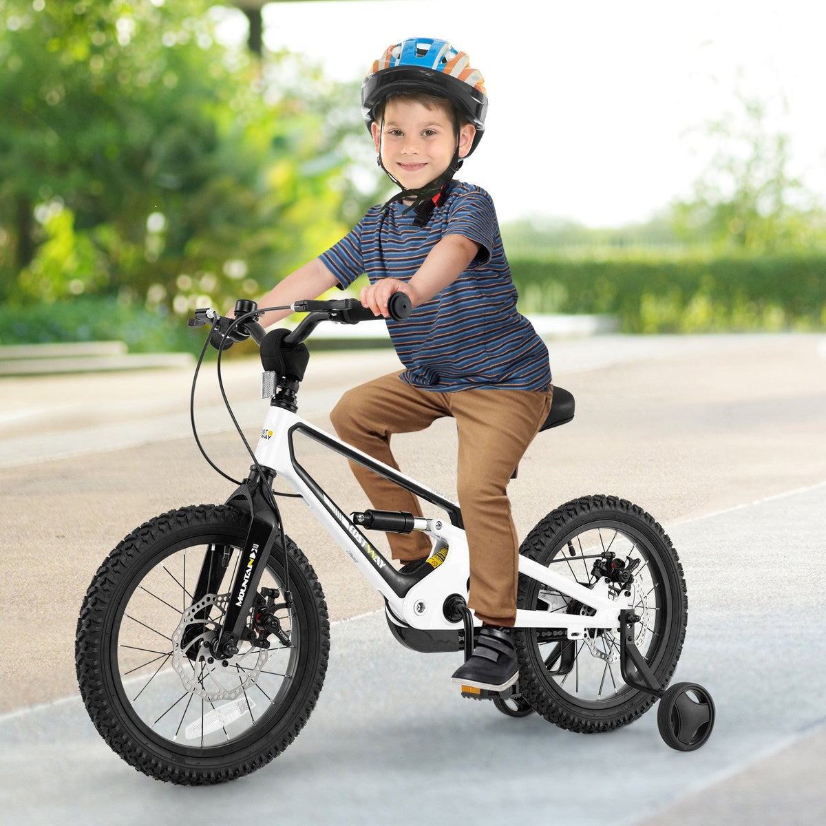 16 Inch Kids Bike Magnesium Alloy Bicycle Adjustable for Aged 4 to 7-16 inches view 2