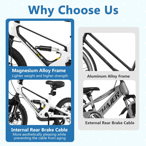 16 Inch Kids Bike Magnesium Alloy Bicycle Adjustable for Aged 4 to 7-16 inches view 4