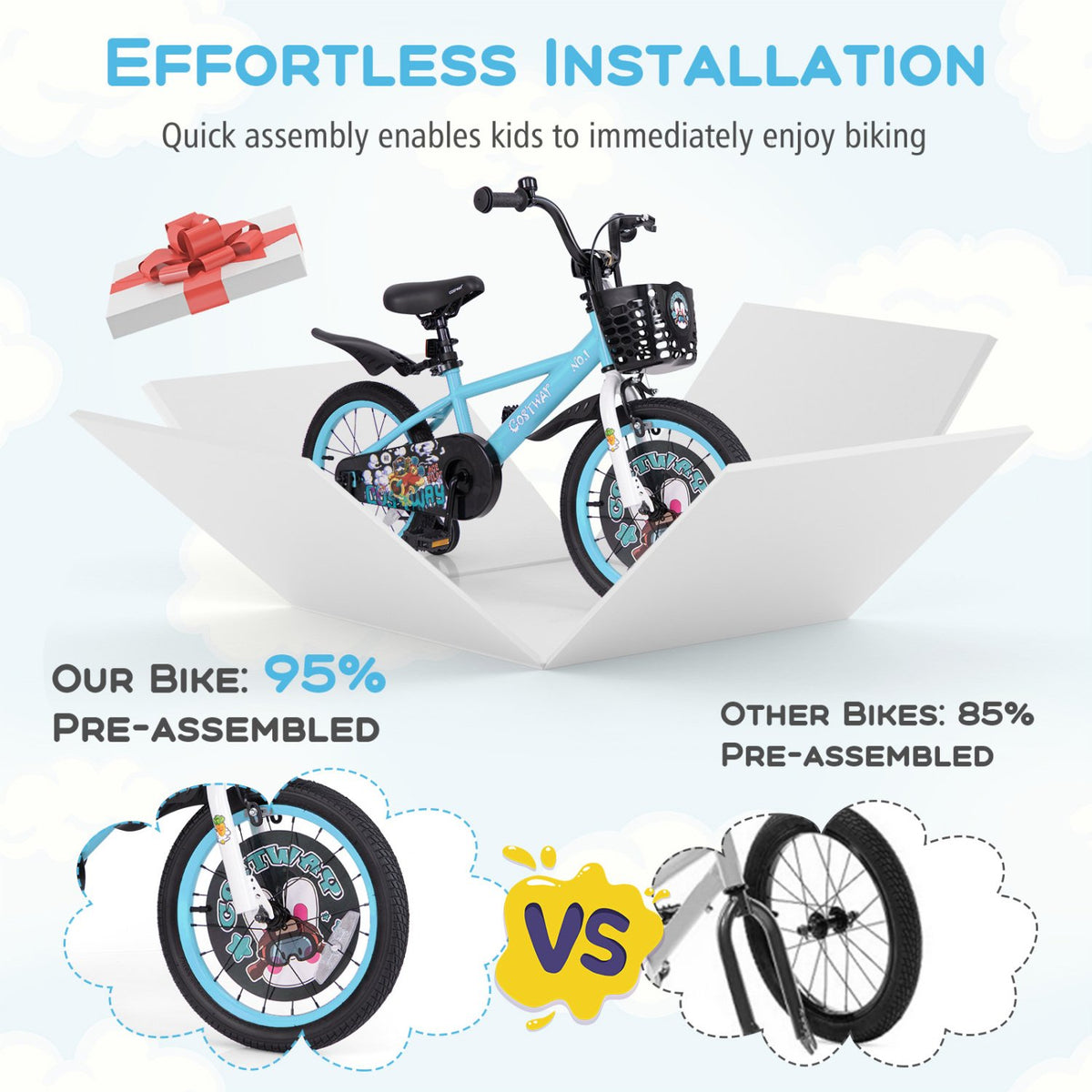 16 Inch Kids Bike with Adjustable Handlebar and Saddle for 4-8 Years Old-16 inches view 5