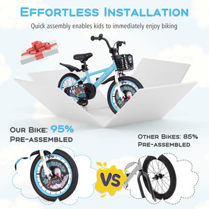 16 Inch Kids Bike with Adjustable Handlebar and Saddle for 4-8 Years Old-16 inches view 5