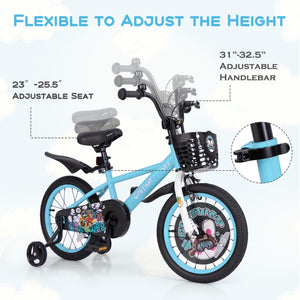 16 Inch Kids Bike with Adjustable Handlebar and Saddle for 4-8 Years Old-16 inches view 6