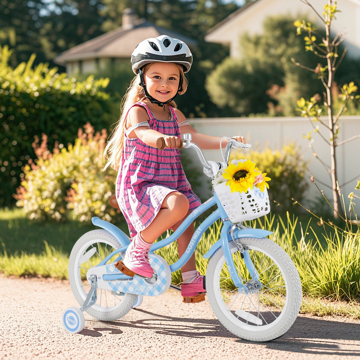 16 Inch Kids Bike with Adjustable Handlebar and Seat for 4-7 Year Old view 2