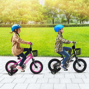 16 Inch Kids Bike with Basket and Training Wheels for Children Aged 4-7 Years Old view 3