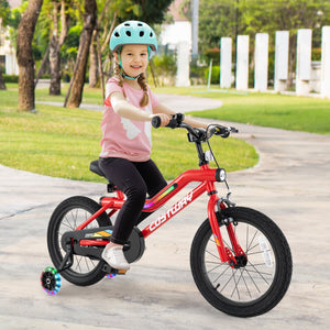 Patented 16 Inch Kids Bike with LED Lights Adjustable Carbon Steel Bicycle for 4-7 Years Old-16 inches view 2