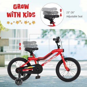 Patented 16 Inch Kids Bike with LED Lights Adjustable Carbon Steel Bicycle for 4-7 Years Old-16 inches view 5