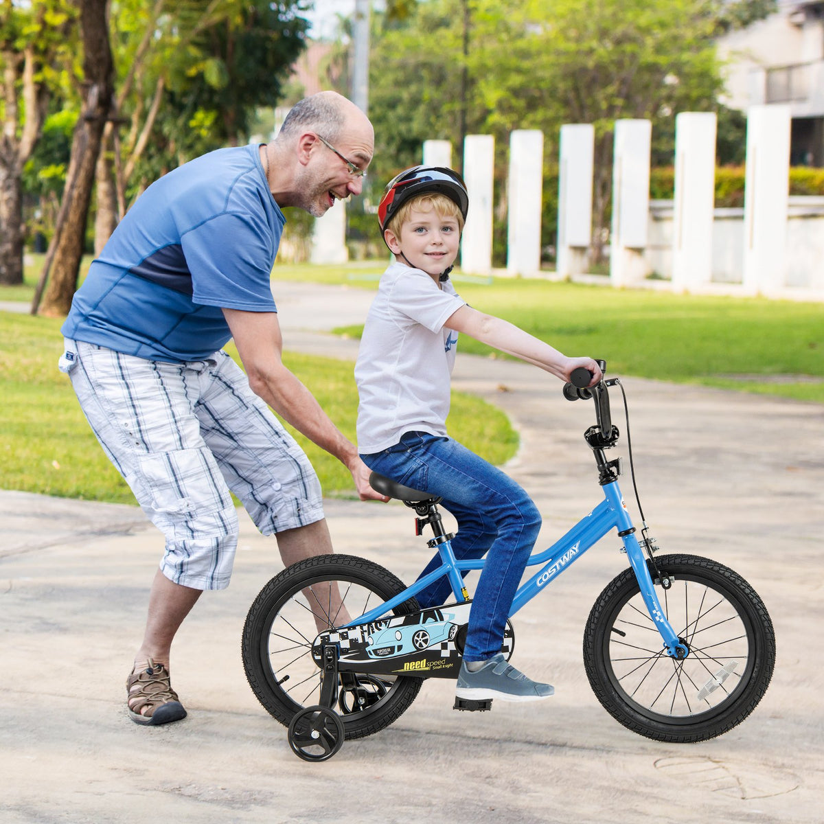 16 Inch Kids Bike with Removable Training Wheels for Aged 4-7 Years Old view 3