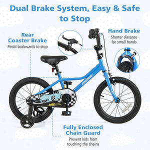 16 Inch Kids Bike with Removable Training Wheels for Aged 4-7 Years Old view 5