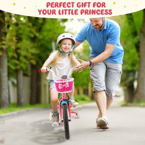 16 Inch Kids Bike with Training Wheels and Storage Basket-16 inches view 5