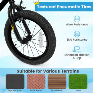 16 Inch Kids Bike with Training Wheels for Ages 4-7 Years Old Black- Street Art Time view 7