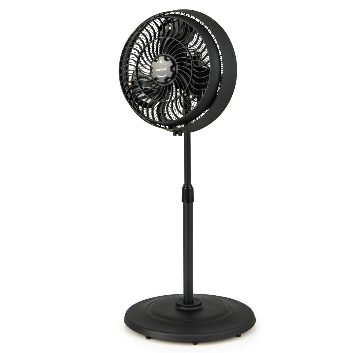 16 Inch Outdoor Misting Fan Oscillating Pedestal Fan with 3 Mist Levels-Black view 4