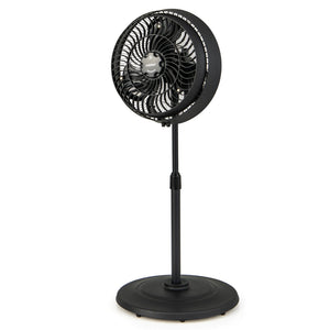 16 Inch Outdoor Misting Fan Oscillating Pedestal Fan with 3 Mist Levels-Black view 4