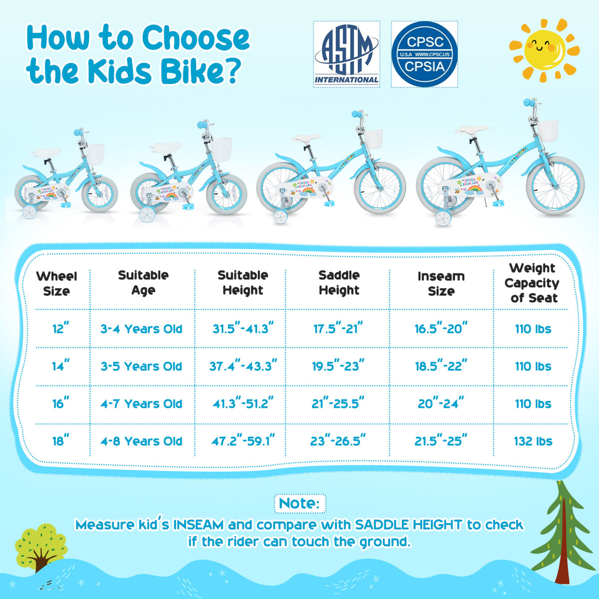 16 Inches Girls Bike for 4-7 Years Old with Training Wheels and Basket Spring Party Blue view 5