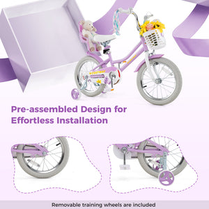 16 Inches Girls Bike Kids Bicycle with Doll Seat and Streamers for Children 4-7 Years Old view 8