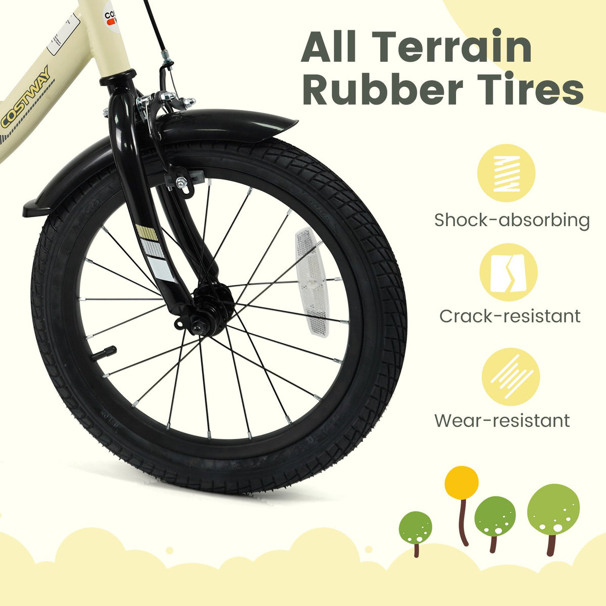 16 Inches Kids Bike Sport Bicycle with Removable Training Wheels view 5