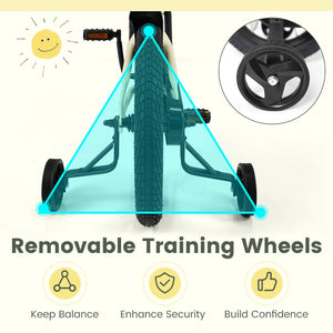 16 Inches Kids Bike Sport Bicycle with Removable Training Wheels view 6