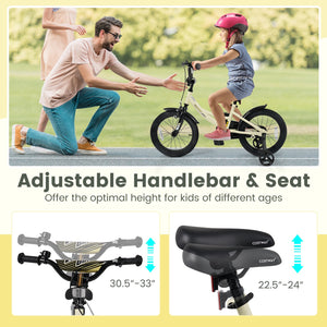 16 Inches Kids Bike Sport Bicycle with Removable Training Wheels view 8