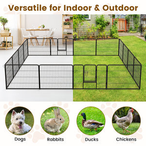 16 Panel 24/32/40 Inches Height Dog Playpen with Lock and Large Door-24 inches view 8