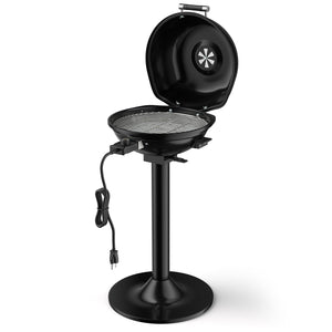 1600W Portable Electric BBQ Grill with Removable Non-Stick Rack-Black view 4