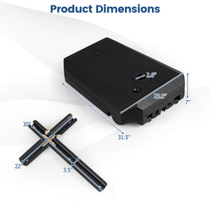 165 LBS, Cantilever Umbrella Base with Wheels and Cross Base view 4