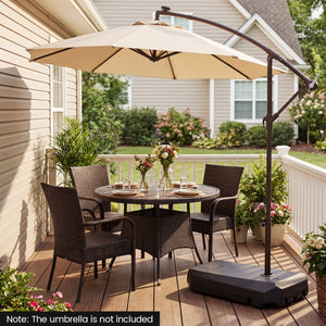 165 LBS, Cantilever Umbrella Base with Wheels and Cross Base view 5