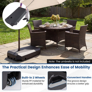 165 LBS, Cantilever Umbrella Base with Wheels and Cross Base view 9