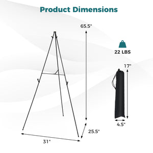 166 CM Metal Easel Stand Set 6-Pack-Black view 5