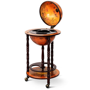 16th Century Wood Globe Wine Bar Stand view 4