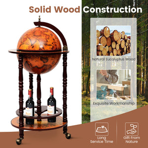 16th Century Wood Globe Wine Bar Stand view 7