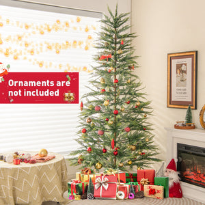 6.5/7.5 Feet Artificial Cypress Christmas Tree Pre-lit Hinged-7.5 ft view 9