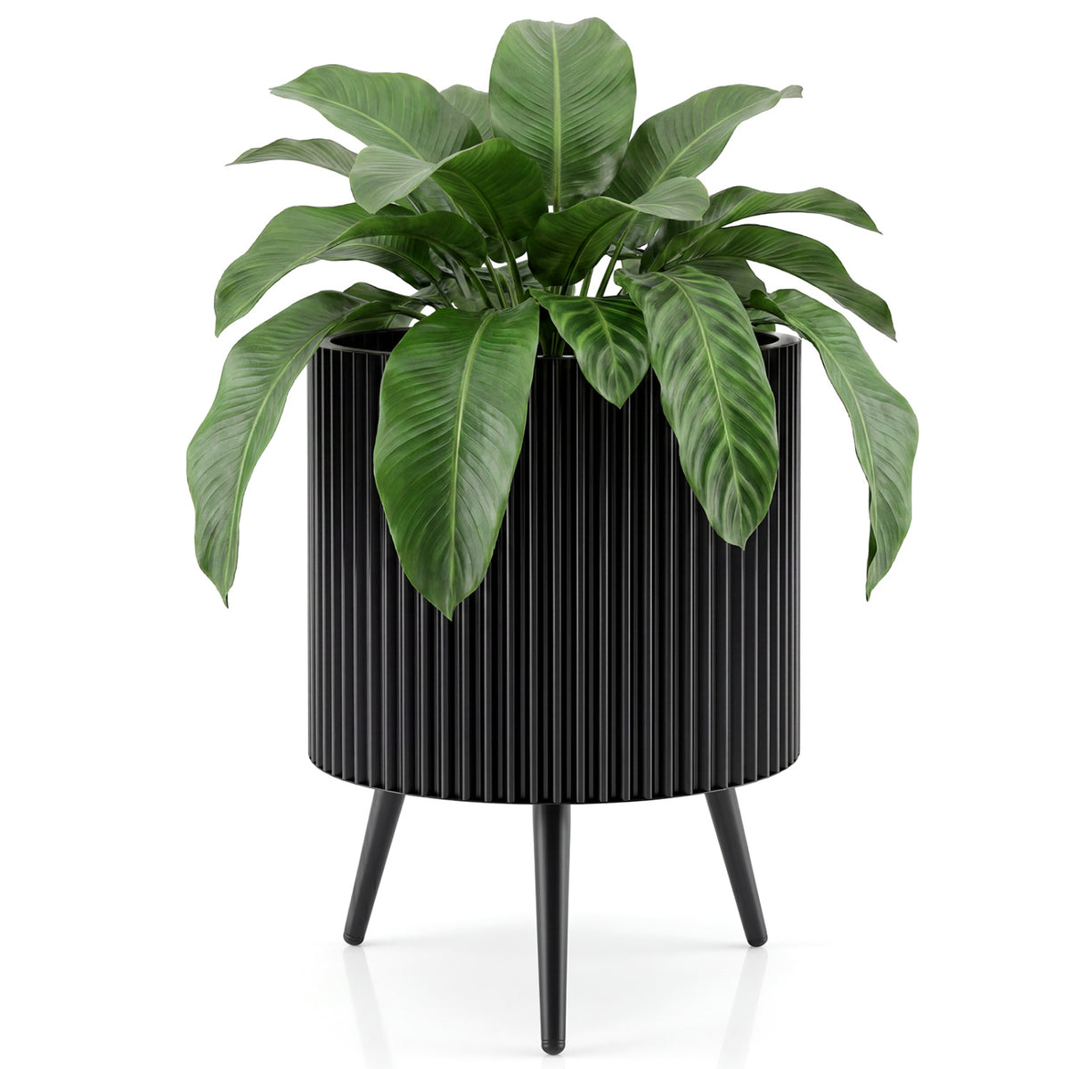 16.5 Inch Plant Pot with Stand and Tapered Legs for Garden