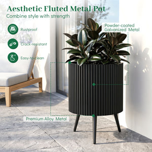 16.5 Inch Plant Pot with Stand and Tapered Legs for Garden view 8