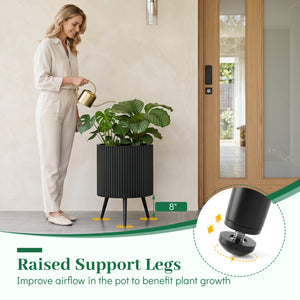 16.5 Inch Plant Pot with Stand and Tapered Legs for Garden view 9
