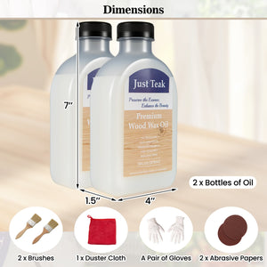 16 oz Wood Oil Cleaner and Brightener for Outdoor and Indoor Furniture Set of 2 view 4
