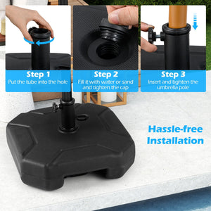 17 Inch 88 LBS Heavy-Duty Fillable Umbrella Base with Handle view 7