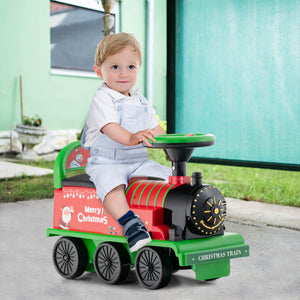 6V Electric Kids Ride On Car Toy Train with 16 Pieces Tracks-Green view 2