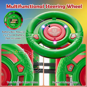 6V Electric Kids Ride On Car Toy Train with 16 Pieces Tracks-Green view 8