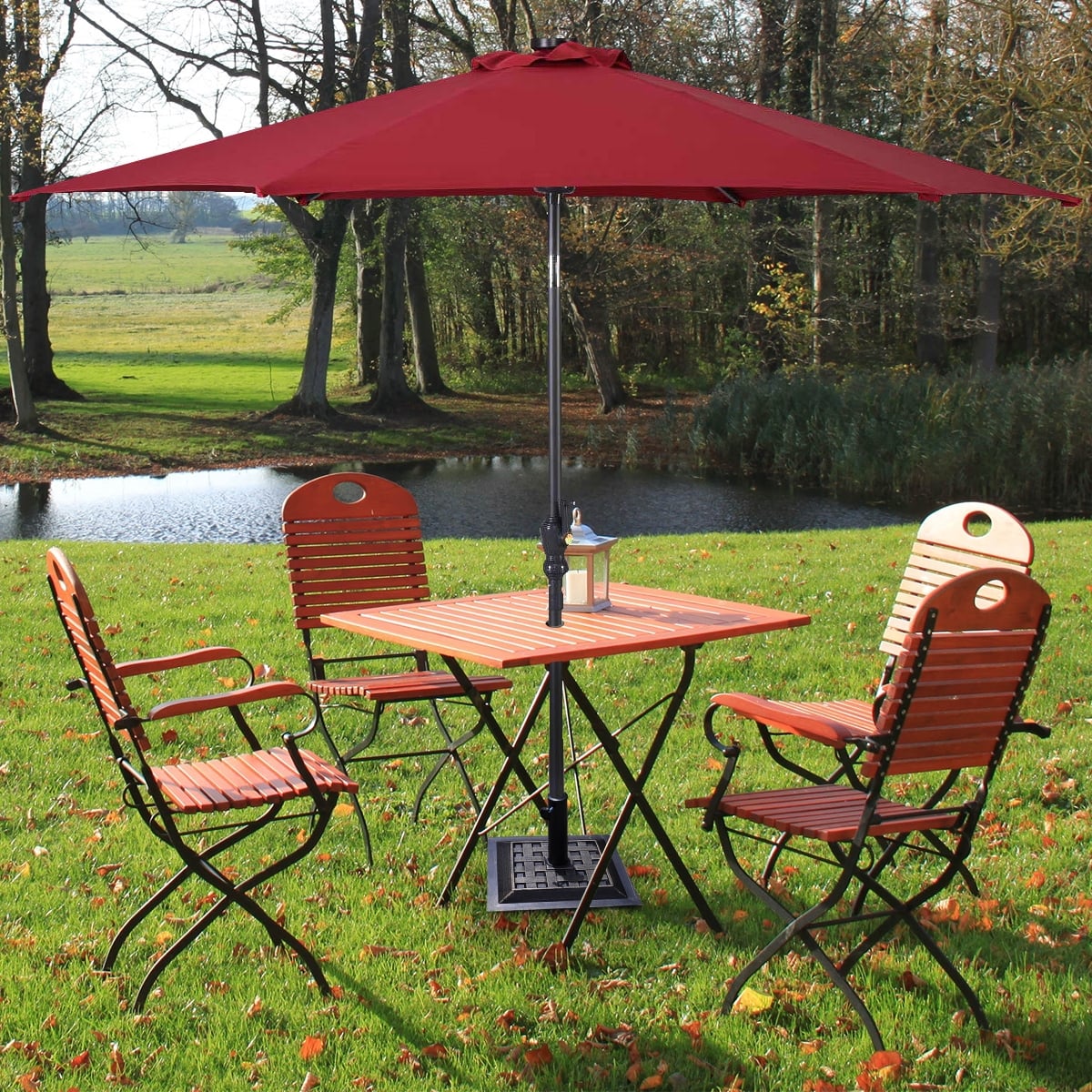 17.5 Inch Heavy Duty Square Umbrella Base Stand of 30 lbs for Outdoor view 6