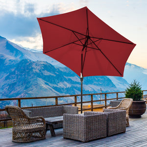 10 Feet Outdoor Patio Umbrella with Tilt Adjustment and Crank view 8