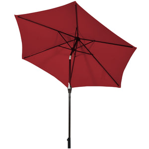 10 Feet Outdoor Patio Umbrella with Tilt Adjustment and Crank view 9