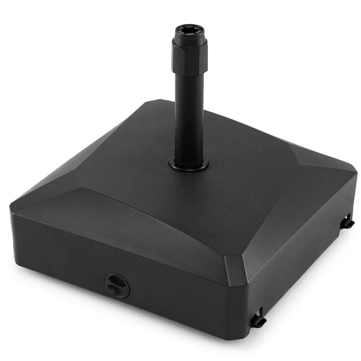 176 LBS Fillable Mobile Umbrella Base with 4 Wheels and 2 Locks-Black view 4