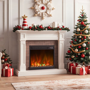 18/23/26 Inch 1500W Electric Fireplace Insert with Remote Control-18 inches view 2