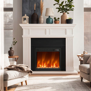 18/23/26 Inch 1500W Electric Fireplace Insert with Remote Control-18 inches view 5