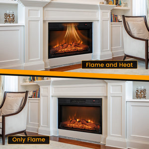 18/23 Inch Electric Fireplace Inserted with Adjustable LED Flame-23 inches view 8