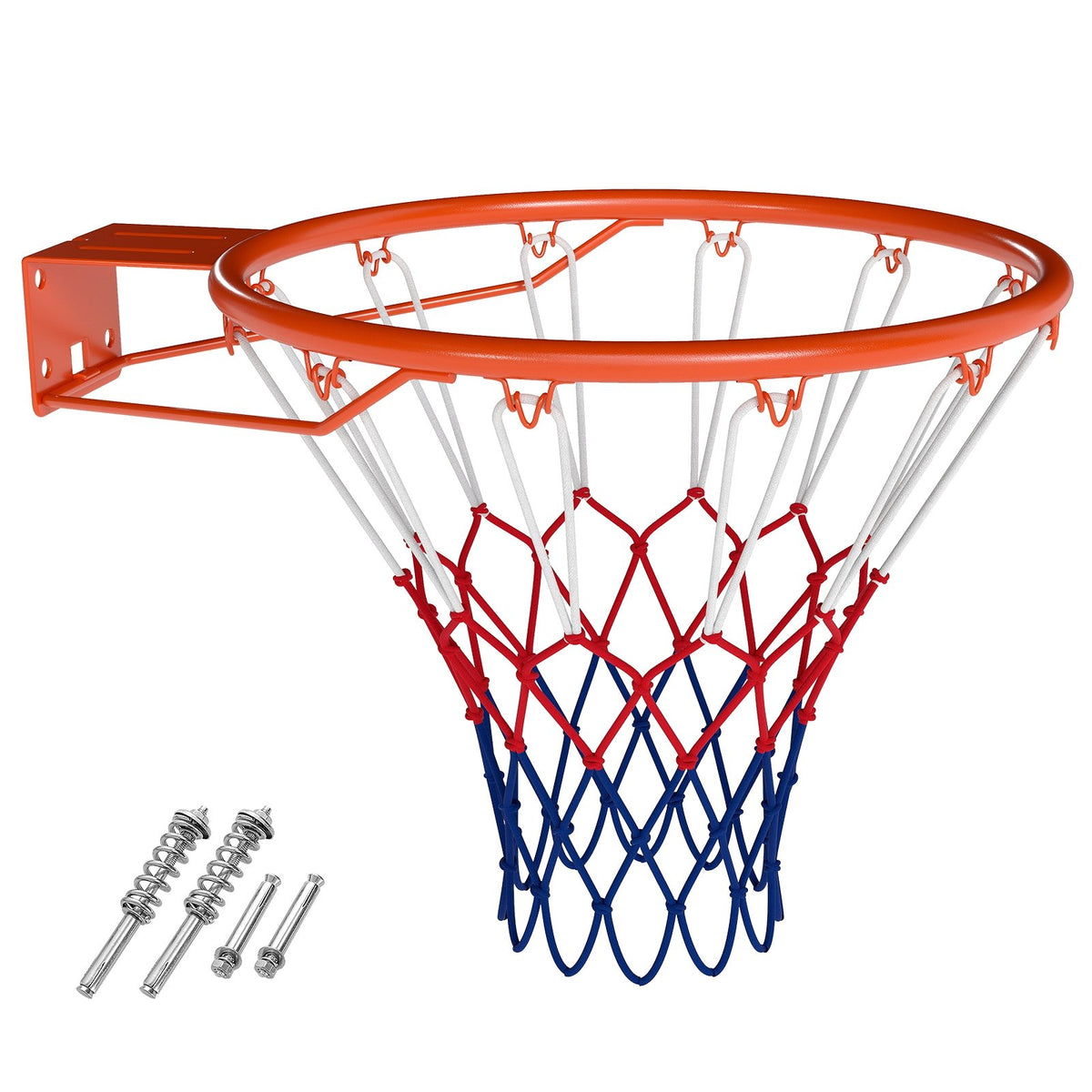 18 inches Basketball Rim Heavy Duty Wall Mounted Basketball Rim Goal Replacement-Orange