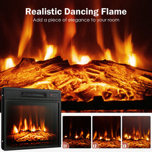 18 Inch Electric Fireplace Inserted with Adjustable LED Flame view 6