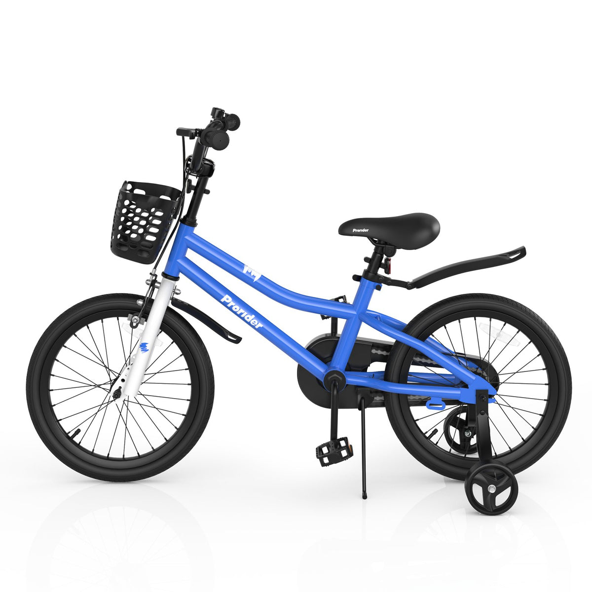 18 Feet Kids Bike with Removable Training Wheels-Blue view 4